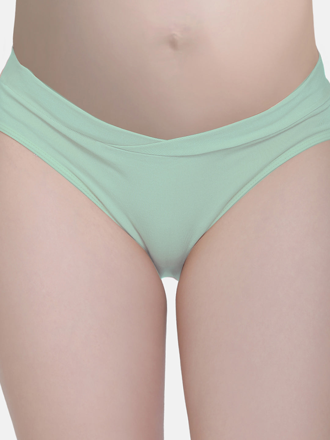 Low Waist Soft Cotton Green Maternity Panty - Da Intimo