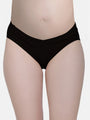 Low Waist Soft Cotton Pack Of 2 Black & Beige Maternity Panty - Da Intimo