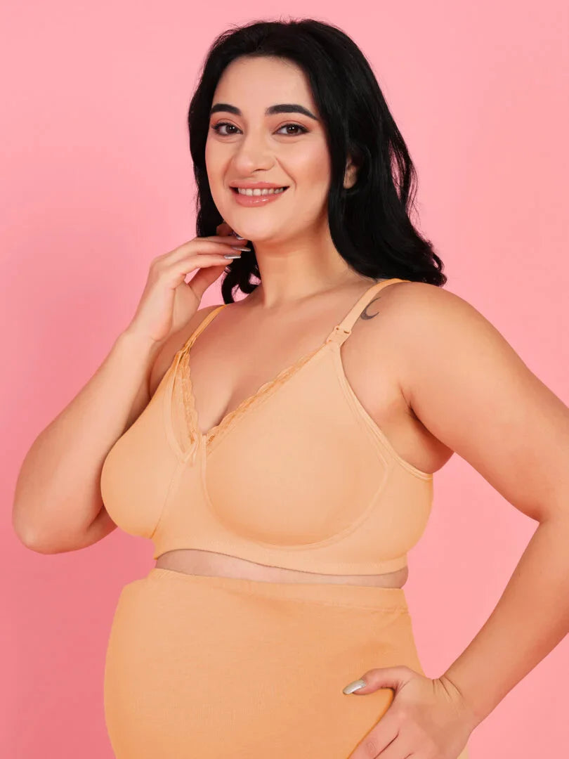 Mamma Presto Pack Of 3 Non Padded Nursing Maternity Bra - Da Intimo