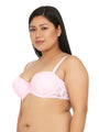 Pink Plus Size Padded Medium Coverage Balconette Bra - Da Intimo