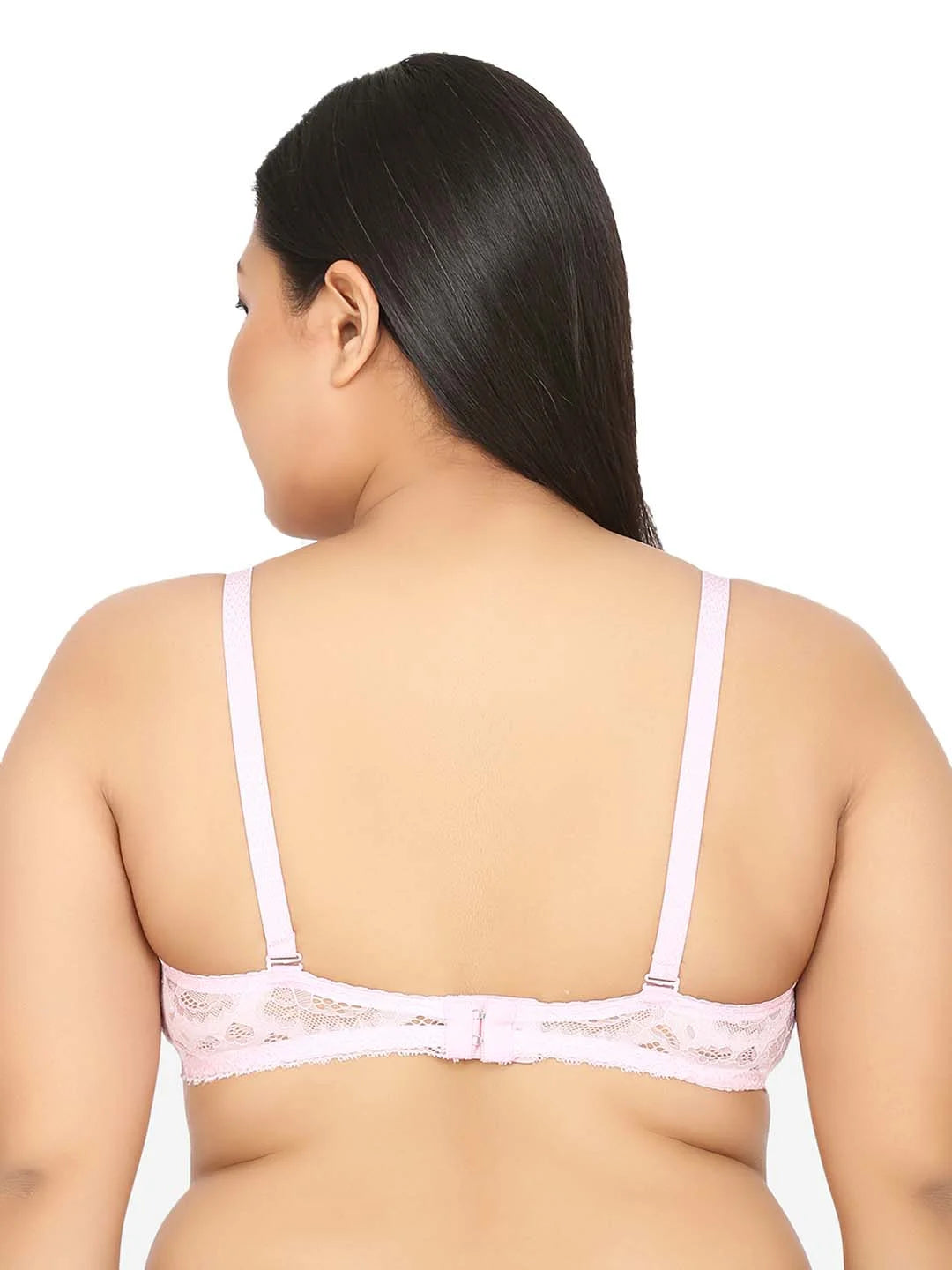 Pink Plus Size Padded Medium Coverage Balconette Bra - Da Intimo