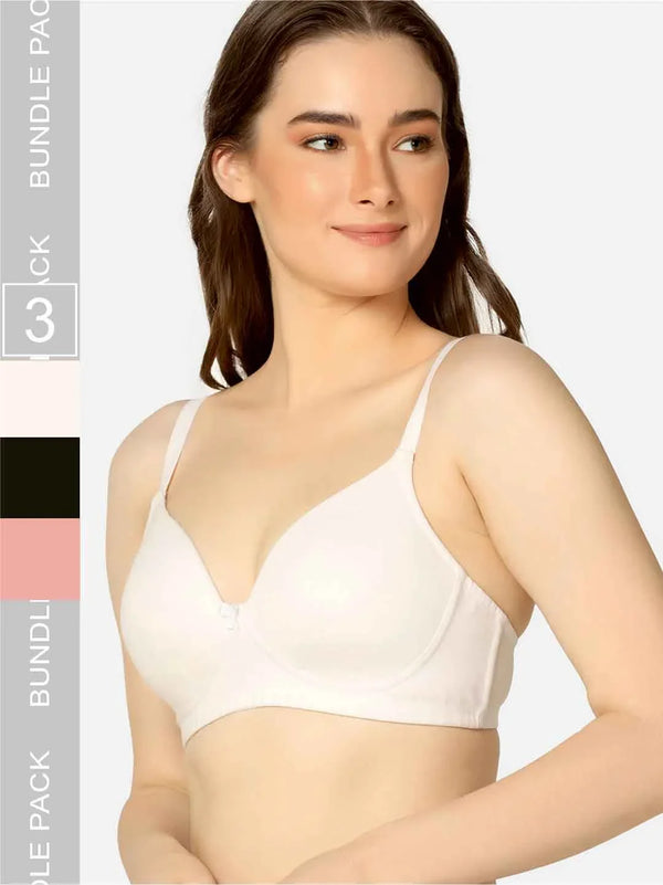 Pack Of 3 Soft Padded Everyday Comfort T-Shirt Bra - Da Intimo