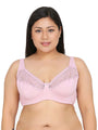 Pink Plus Size Lightly Padded Full Coverage Plunge Bra - Da Intimo