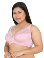 Pink Plus Size Lightly Padded Full Coverage Plunge Bra - Da Intimo