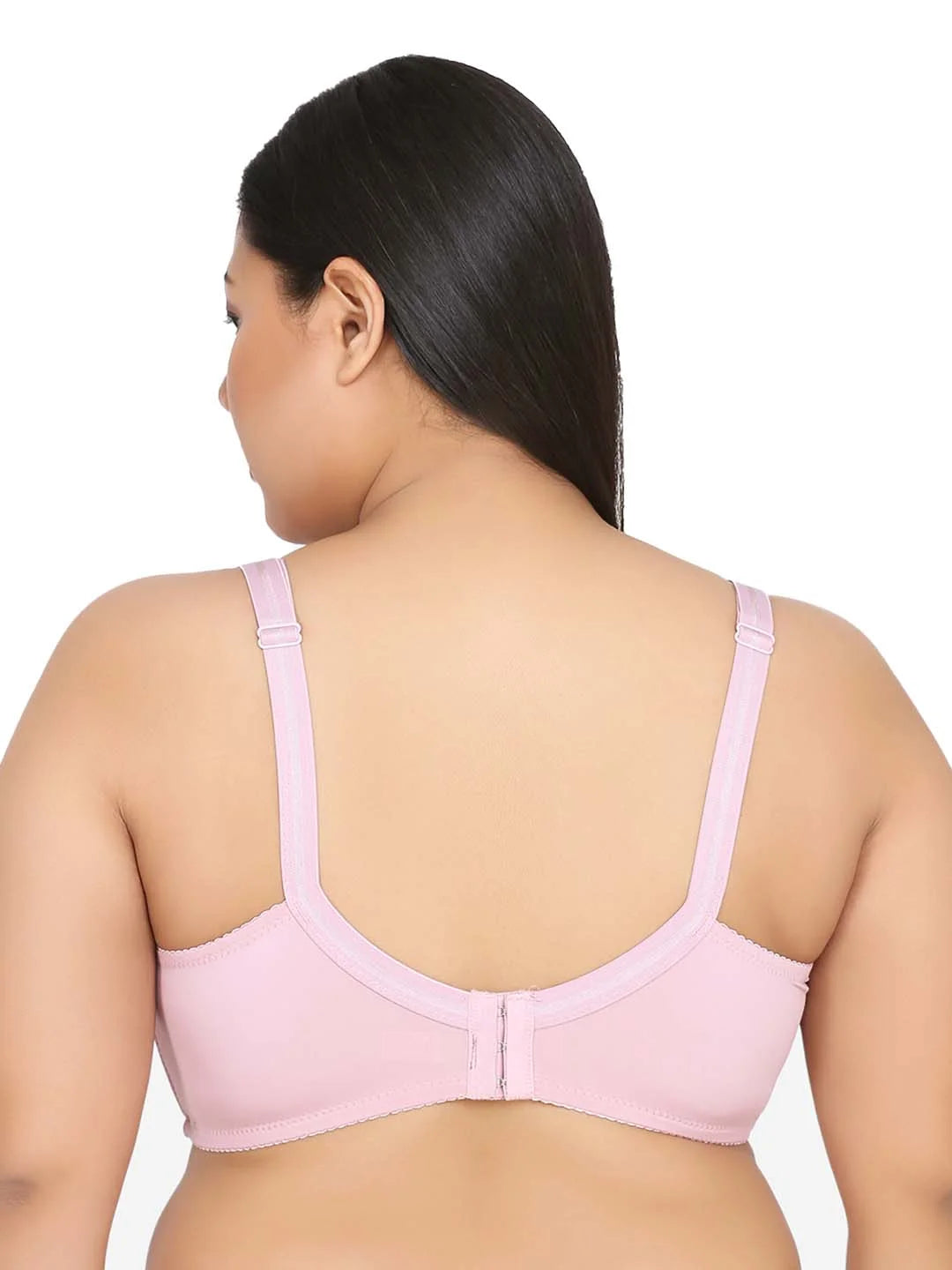 Pink Plus Size Lightly Padded Full Coverage Plunge Bra - Da Intimo