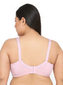 Pink Plus Size Lightly Padded Full Coverage Plunge Bra - Da Intimo