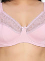 Pink Plus Size Lightly Padded Full Coverage Plunge Bra - Da Intimo