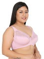 Pink Plus Size Lightly Padded Full Coverage Plunge Bra - Da Intimo