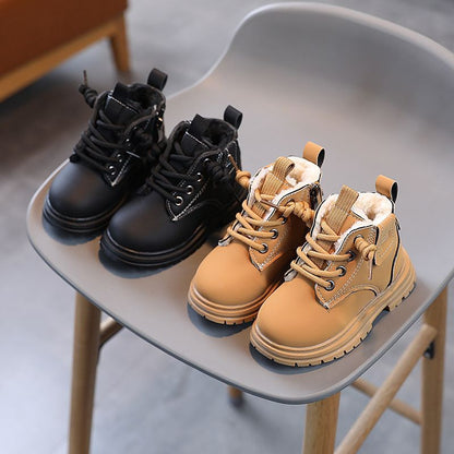 Baby Soft Bottom Short Boots High-top With Velvet Thickening Thermal Cotton Shoes