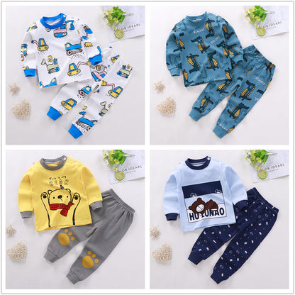 Cotton Children Autumn And Winter Pajamas