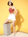 Rust Cut-out Crop Toplette - Da Intimo