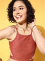Rust Cut-out Crop Toplette - Da Intimo