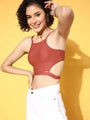 Rust Cut-out Crop Toplette - Da Intimo