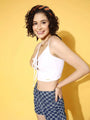 White Front Ribbed Tie Up Toplette - Da Intimo