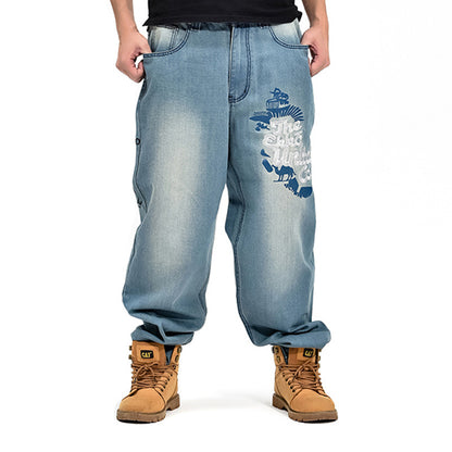 Hip Hop Denim Men’s Jeans – Simple & Stylish