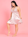 Da Intimo Women's Champange Gold 2 Pc Satin Bridal Babydoll Set - Da Intimo