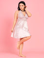 Da Intimo Women's Champange Gold 2 Pc Satin Bridal Babydoll Set - Da Intimo