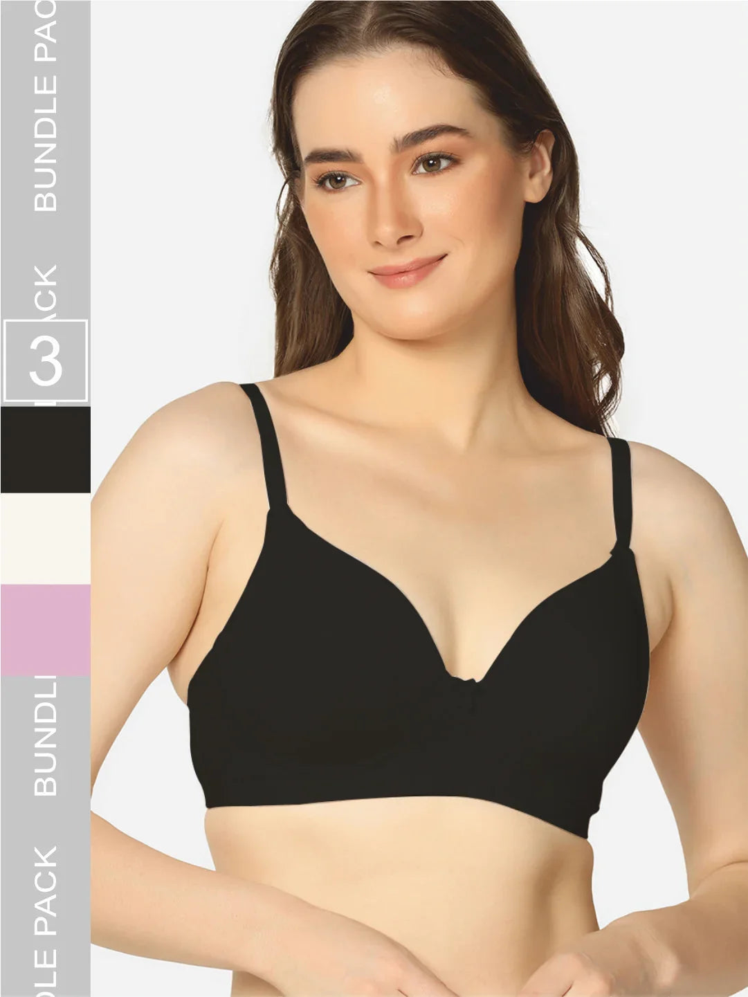 Pack Of 3 Soft Padded Everyday Comfort T-Shirt Bra - Da Intimo