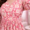 Women's Pink Floral Peplum Top